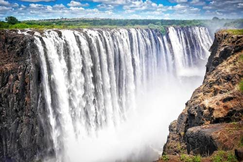 Водопад Виктория на реке Замбези в Южной Африке
