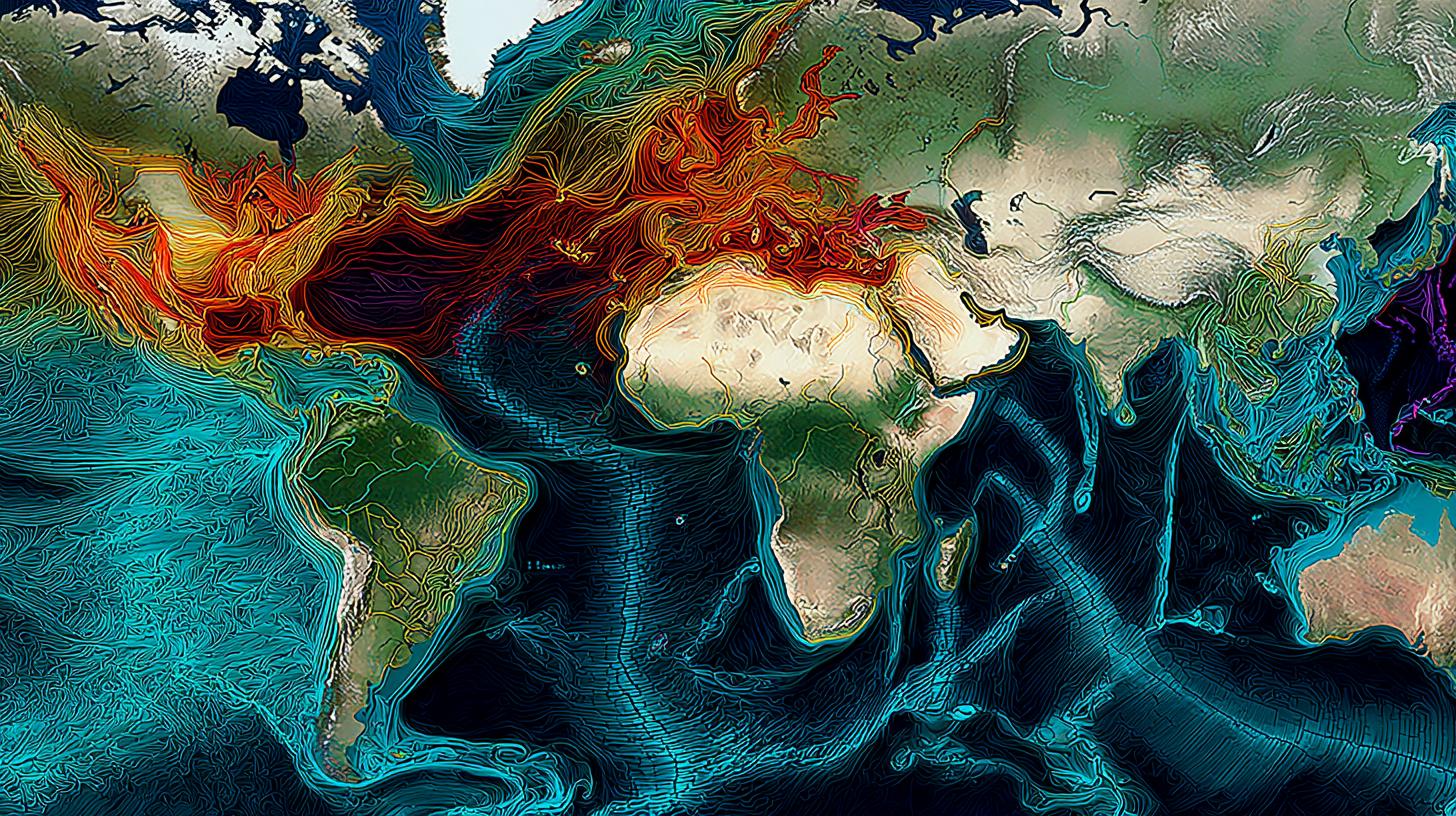 Проливы мира: узкие места, управляющие климатом и торговлей. Карта силовых линий океана