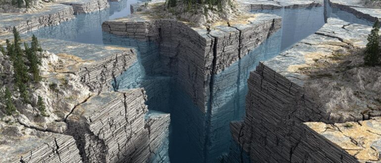 Грабены и горсты: как земная кора ломается на блоки рифтовых долин